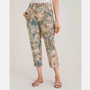 Chico's NWT Casual Cargo Leafy Reptile Crop Pants, sz 2.5 (US 14)
